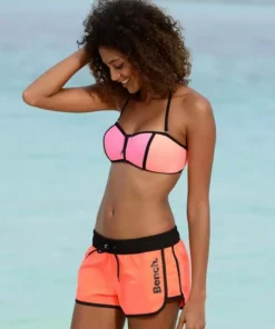 Bench. Badeshorts, mit Kontrastdetails Türkis, Pink, Orange, Schwarz -Bench Geschäft 15669137