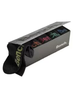 Bench. Socken (Box, 6-Paar) mit verschiedenfarbigen Logos Schwarz, Jeans-meliert, Grau-meliert -Bench Geschäft 16788728