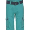 Bench. Bermudas »Bench. Freizeit-Bermuda bequeme Kinder Sommer-Shorts Kurze-Hose mit Canvasgürtel Petrol«