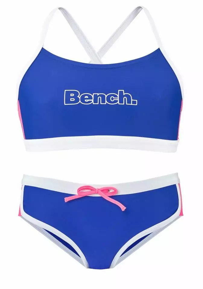 Bench. Bustier-Bikini mit Kontrastdetails Schwarz-mint, Blau-pink 2 Bench. Bustier-Bikini mit Kontrastdetails Schwarz-mint, Blau-pink – Bild 2