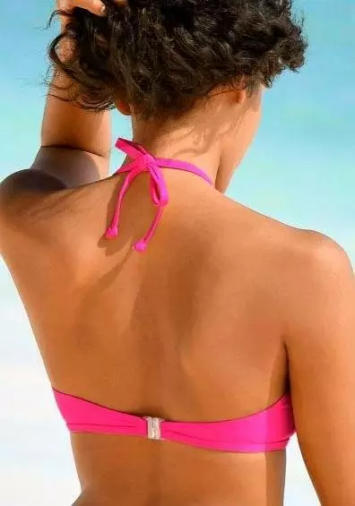 Bench. Bustier-Bikini mit Ziereinsatz vorne Pink, Weiß 3 Bench. Bustier-Bikini mit Ziereinsatz vorne Pink, Weiß – Bild 3