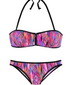 Bench. Push-Up-Bikini »Bench Damen Marken-Bandeau-Bikini, bunt, C/D-Cup«