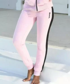 Bench. Sweathose mit Seitenstreifen und schmalem Bein Schwarz, Mint-schwarz, Rosa-schwarz, Anthrazit-meliert-schwarz