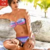 Bench. Bandeau-Bikini mit geraffter Mitte