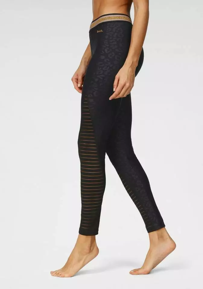 Bench. Leggings mit Leodruck und Mesh-Einsatz Nougat-leo, Schwarz-leo 7 Bench. Leggings mit Leodruck und Mesh-Einsatz Nougat-leo, Schwarz-leo – Bild 7