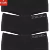 Bench. Panty (3 Stück) mit weichem Bündchen und Logodruck Schwarz, Anthrazit-meliert-rosa, Rot-meliert | marine-meliert | grau-meliert