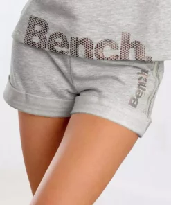 Bench. Relaxshorts mit gestreiftem Bund Apricot, Mint, Grau-meliert