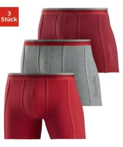 Bench. Langer Boxer (3 Stück) sportiv Dunkelpetrol | anthrazit-meliert | petrol, Bordeaux | grau-meliert | rot, Blau | schwarz | marine