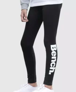 Bench. Leggings mit BENCH-Logodruck Grau-meliert, Schwarz
