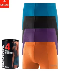 Bench. Boxer (4 Stück) in der Dose Navy | anthrazit-meliert | rot | schwarz, Blau | anthrazit-meliert | petrol | bordeaux, Schwarz, Schwarz | türkis | orange | lila -Bench Geschäft 281e0281 cca8 598d 8e79 aa453d35d969