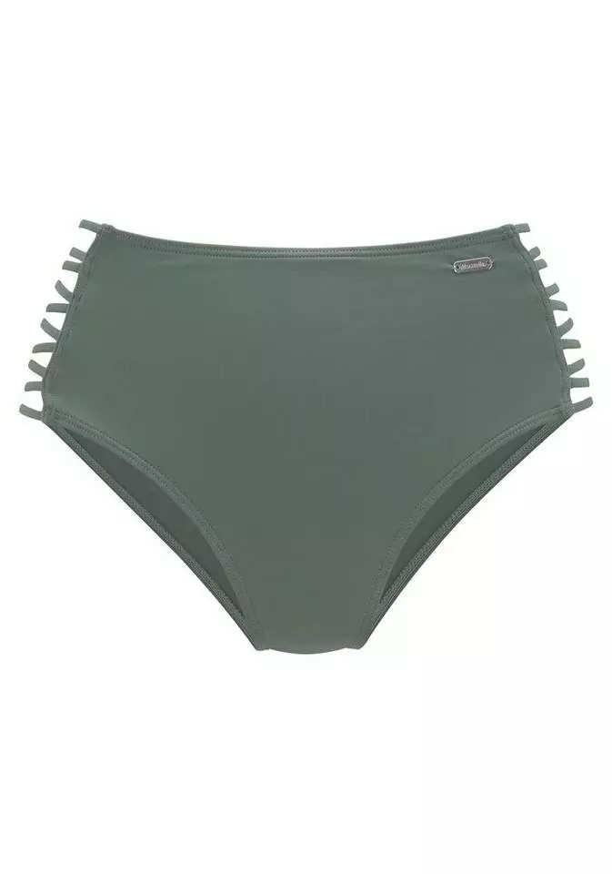 Bench. Highwaist-Bikini-Hose »Perfect«, gekreutzte Bänder Rot, Oliv, Schwarz 2 Bench. Highwaist-Bikini-Hose »Perfect«, gekreutzte Bänder Rot, Oliv, Schwarz – Bild 2