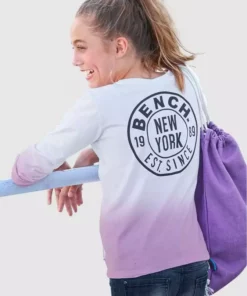 Bench. Langarmshirt mit modischem Farbverlauf und Rückendruck