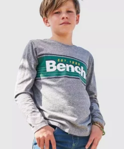 Bench. Langarmshirt in melierter Optik