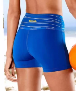 Bench. Funktionsshorts mit reflektierenden Details und Logo-Tape Schwarz, Hellorange-orange, Königsblau-blau