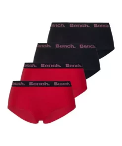 Bench. Panty (4 Stück) mit weichem Logo-Webbündchen Rot | navy, Rot | navy | weiß, Grau | navy