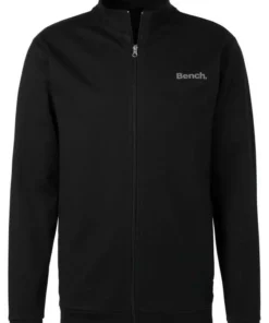 Bench. Sweatjacke mit Stehkragen Schwarz, Petrol-meliert, Navy