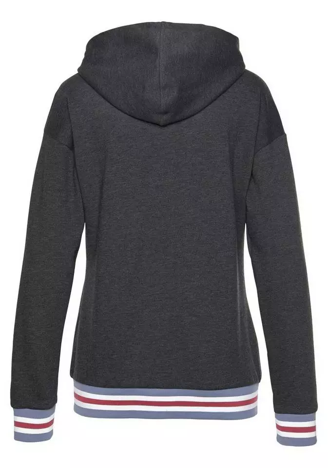 Bench. Kapuzensweatjacke mit gestreiften Bündchen 4 Bench. Kapuzensweatjacke mit gestreiften Bündchen – Bild 4