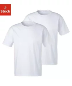 Bench. T-Shirt »Homewear« (2er-Pack) Basic in uni Weiß, Grau-meliert | navy, Petrol | schwarz