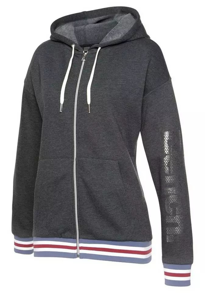 Bench. Kapuzensweatjacke mit gestreiften Bündchen 5 Bench. Kapuzensweatjacke mit gestreiften Bündchen – Bild 5