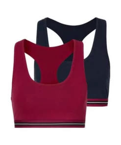Bench. Bustier (Packung, 2 Stück) mit Racerback und kleinem Logodruck hinten