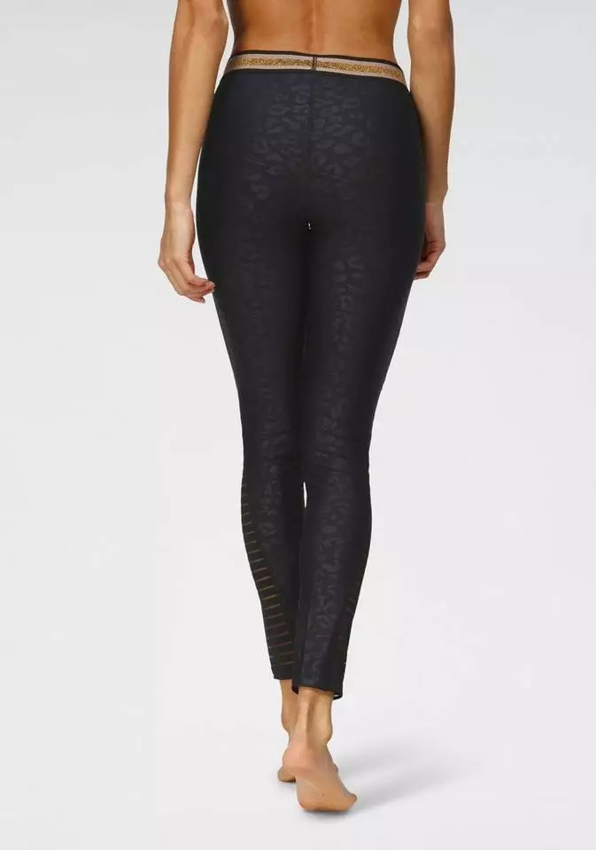 Bench. Leggings mit Leodruck und Mesh-Einsatz Nougat-leo, Schwarz-leo 8 Bench. Leggings mit Leodruck und Mesh-Einsatz Nougat-leo, Schwarz-leo – Bild 8