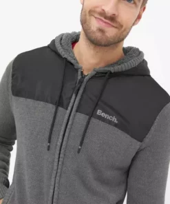 Bench. Funktionsjacke »Dillo« Eleganter Rippstrick, Stickerei Schwarz, Charcoal Marl -Bench Geschäft 6eeeefc8 d485 55f5 aa11 8b4ea69ad702