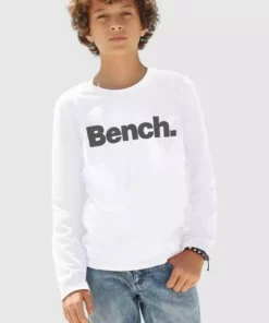 Bench. Langarmshirt mit Druck in Kontrastfarbe
