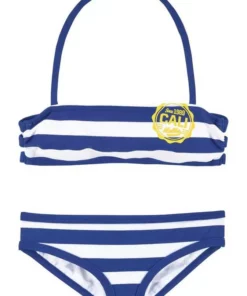 Bench. Bandeau-Bikini mit trendigen Streifen Schwarz-weiß, Blau-weiß, Pink-weiß