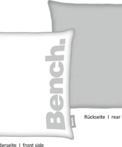 Bench. Dekokissen »Bench«, Kissenhülle mit Wendemotiv und Rundum-Paspel Grau, Rosa