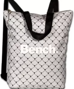 Bench. Cityrucksack »D2ORI303N Bench grauer Nylon Cityrucksack« (Cityrucksack), Damen, Jugend Cityrucksack, Henkeltasche Nylon, grau, Größe ca. 40cm, kleine Palmen