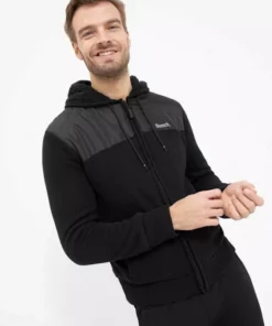 Bench. Funktionsjacke »Dillo« Eleganter Rippstrick, Stickerei Schwarz, Charcoal Marl -Bench Geschäft d0794ebe e3e8 5a42 9b9a fb8b706980c3