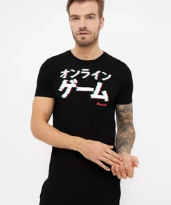 Bench. Kurzarmshirt »Heal« Red, Schwarz