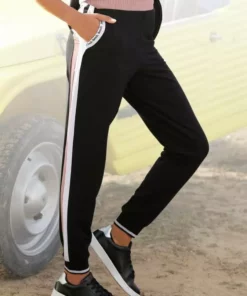 Bench. Sweathose mit Logodruck an den Taschen Schwarz-weiß, Mauve-weiß