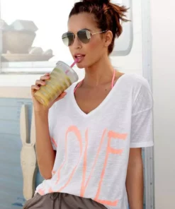 Bench. V-Shirt mit Neonprint